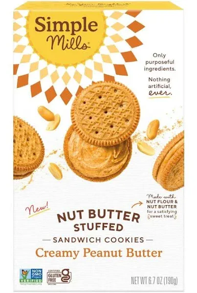 Simple Mills Creamy Peanut Butter Stuffed Sandwich Cookies