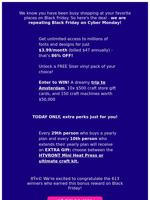 Creative Fabrica - ? FINAL HOURS ? Cyber Monday DEAL Ending! ?