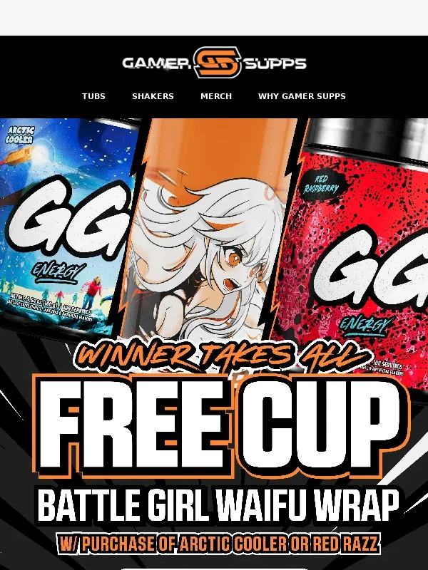 GamerSupps - FREE Epic Wrap Battle Waifu ⚔️