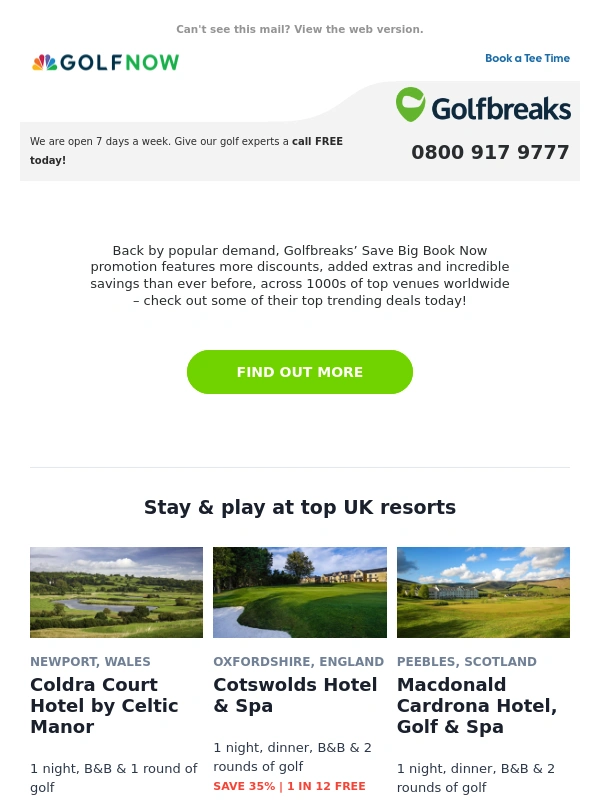 Golf Now - It's time to save Big!
