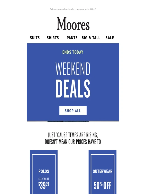 moores - Time is ticking! Weekend Deals inside ⏰