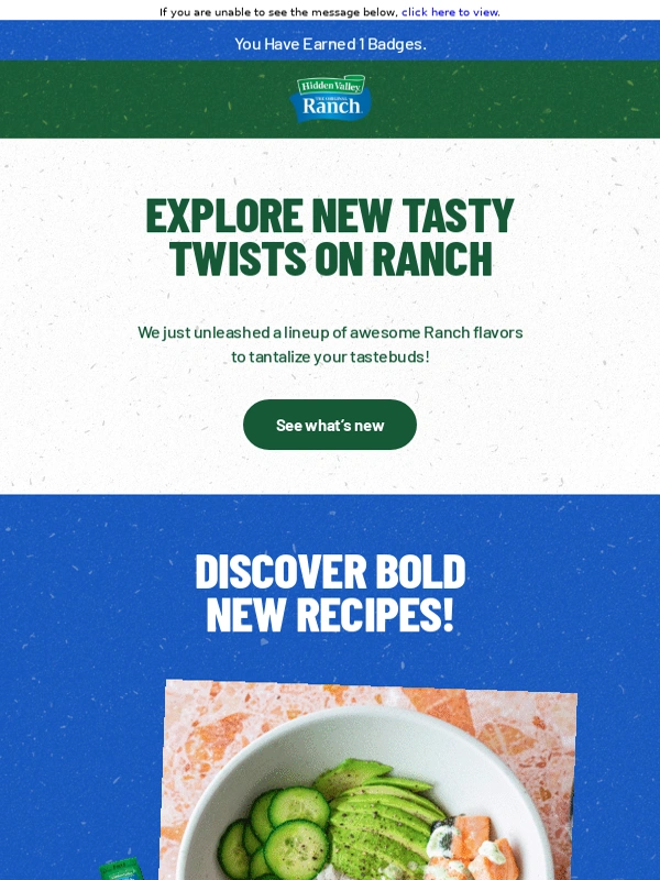 Hidden Valley - Introducing ? tasty twists on Ranch,? fun flavors and ? spicy heat!