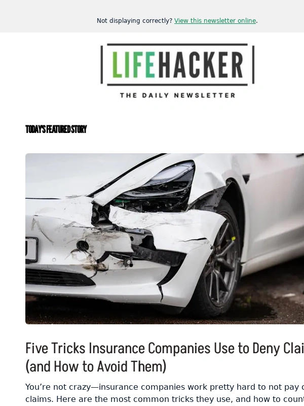 Lifehacker - 5 Tricks Insurance Companies Use to Deny Claims (and How to Avoid Them)