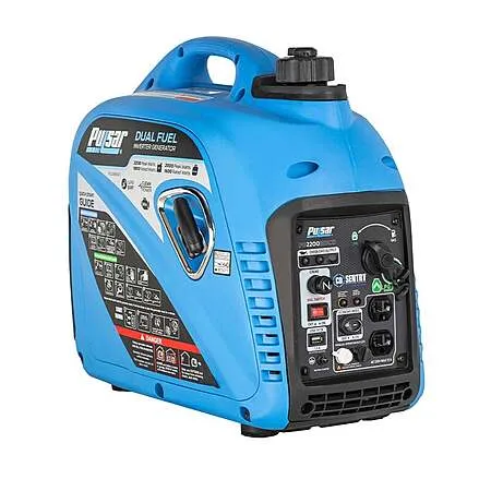 Pulsar 2200-Watt Dual Fuel Gasoline/Propane Powered Inverter Generator (CARB Compliant)