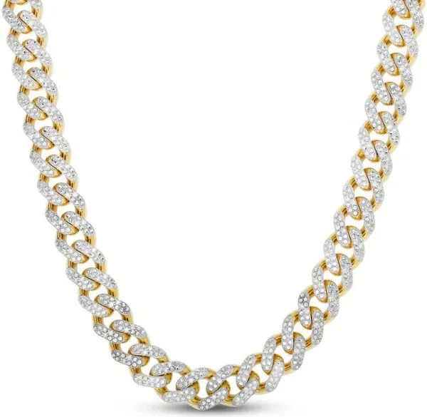 Jared 10K Yellow Gold 3 1/5 Ct tw Round Diamond Curb Necklace