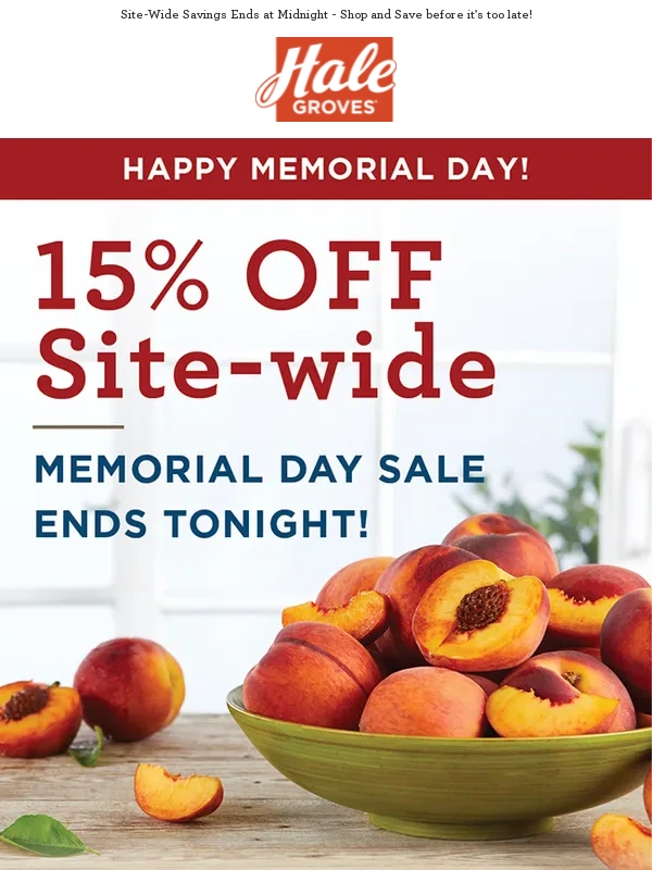 Hale Groves - ?⬜? 15% Off Site-wide Memorial Day Sale Ends TONIGHT! ?⬜?