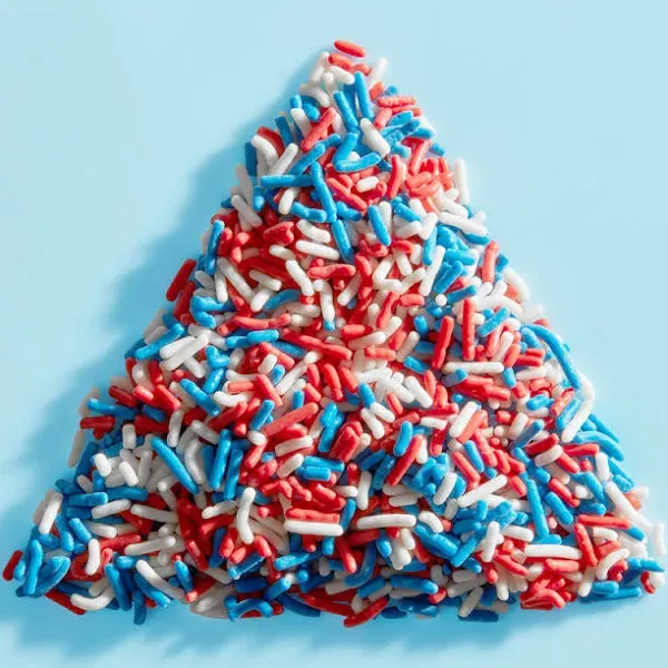 Red, White, and Blue Ice Cream Topping Sprinkles