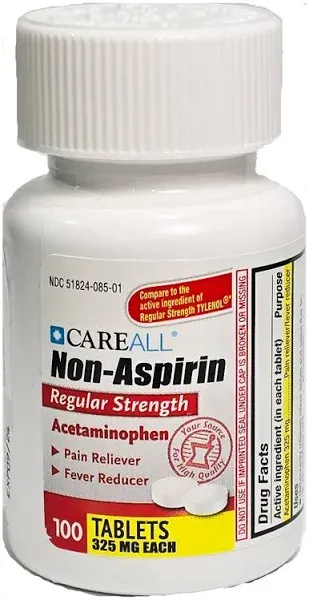 Acetaminophen Tablets Pain Relief and Fever Reducer Medicine Regular Strength 325 mg Tablets