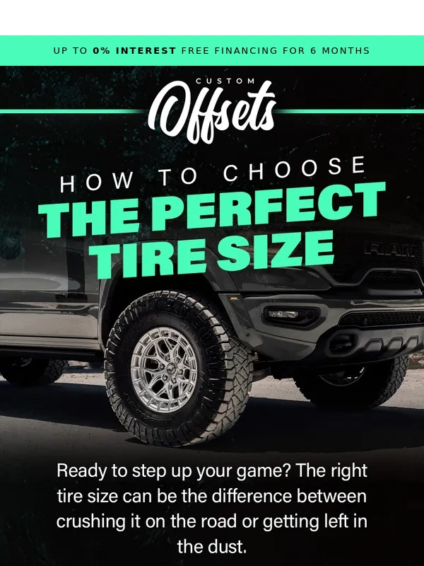 Custom Offsets - The Ultimate Guide to Tire Sizing⚡