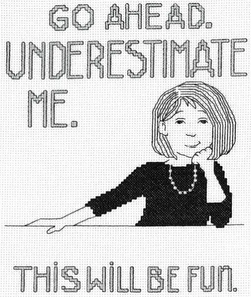 Imaginating Counted Cross Stitch Kit Underestimate Me