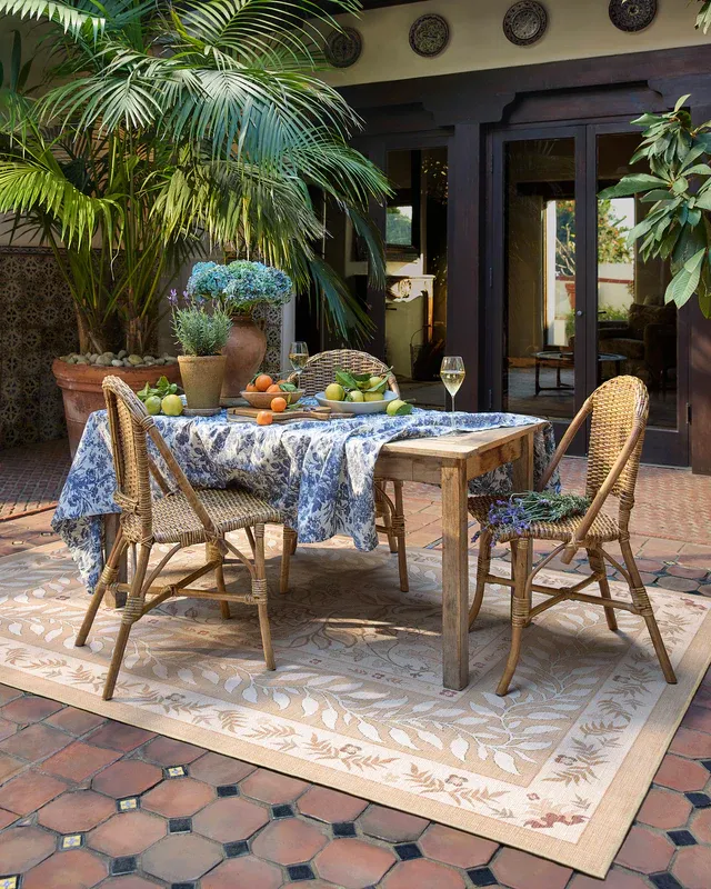 Outdoor Provence Wheat Rug, 6'x9'