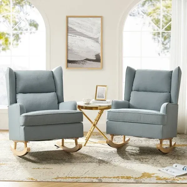 Antolin Modern Rocking Chair with Upholstery Removable Cushions by HULALA HOME