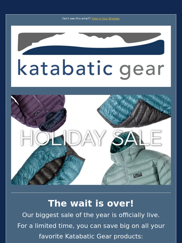 Katabatic Gear - Sweet deals on the gear you've been pining?over!