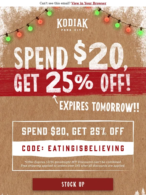 Kodiak Cakes - Last Call for Holiday Delivery ?