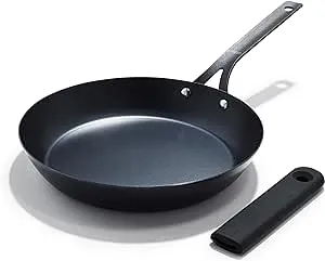 OXO Obsidian Pre-Seasoned Carbon Steel 10" Pan with Handle Holder - $39.95