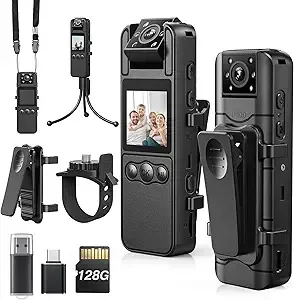 Losfom Z11 128GB Body Camera with Audio and Video Recording