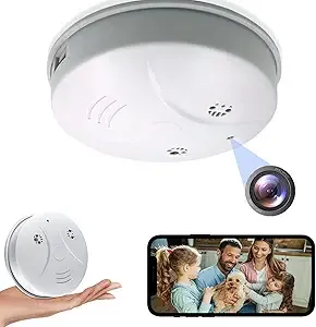 Kestanlora Hidden Camera Smoke Detector WiFi HD 1080P Small Spy Cameras Nanny Cam with Motion Detection,Indoor Wireless Camera for Home Security