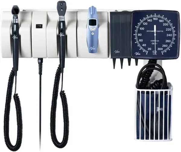 Viva Diagnostics Diagnostic Wall Station. Includes Thermometry, Aneroid BP & Adult Cuff 914-02OOIESW