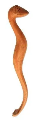 Novica Suar Wood Gecko Back Scratcher