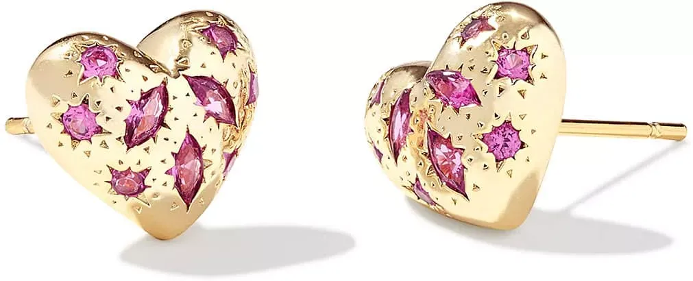 Kendra Scott Holland Gold Heart Stud Earrings