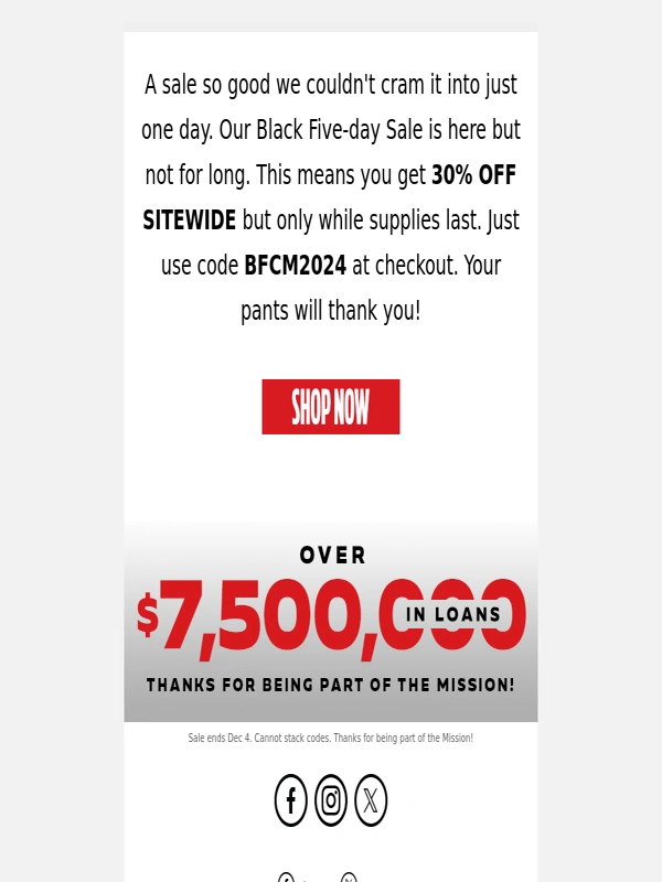 Mission Belt - 30% Off *checks notes* EVERYTHING