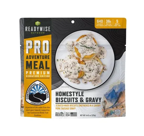 ReadyWise Pro Adventure Meal Homestyle Biscuits & Gravy with Sausage
