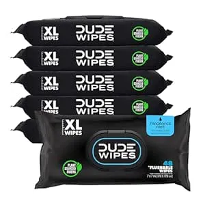 [S&S] $14.59: 6-Pack 48-Count DUDE Wipes Flushable Wipes (Fragrance Free) at Amazon