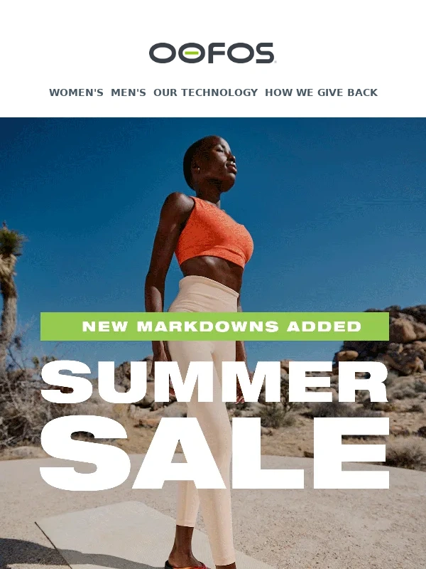 OOFOS - Don't Miss Our Summer Sale!