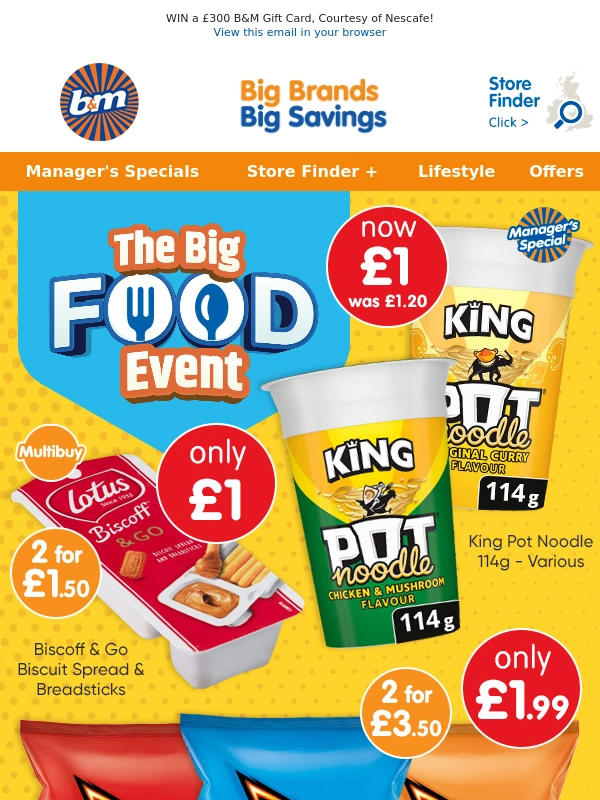 B&M - B&M'S Big Food Event is Here!