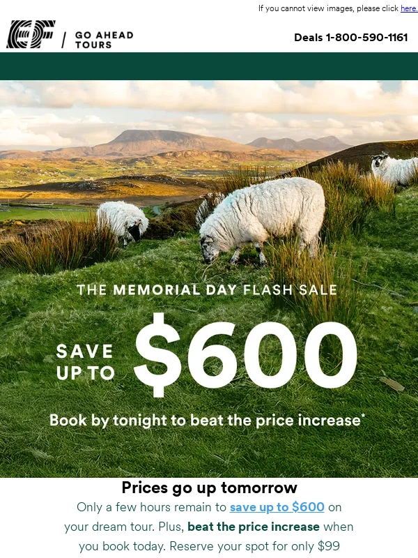 Go Ahead Tours - Up to $600 off deals are ending in 3... 2... 1