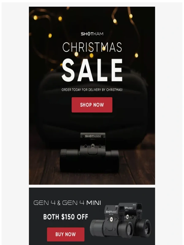 ShotKam - Christmas Sale ? Last Chance for Delivery!