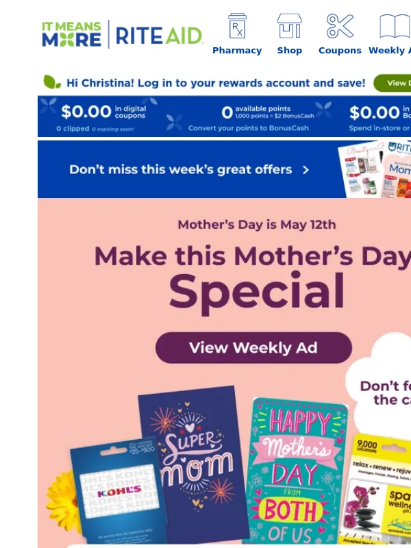 Rite Aid - Get them the perfect gift this Mother's Day
