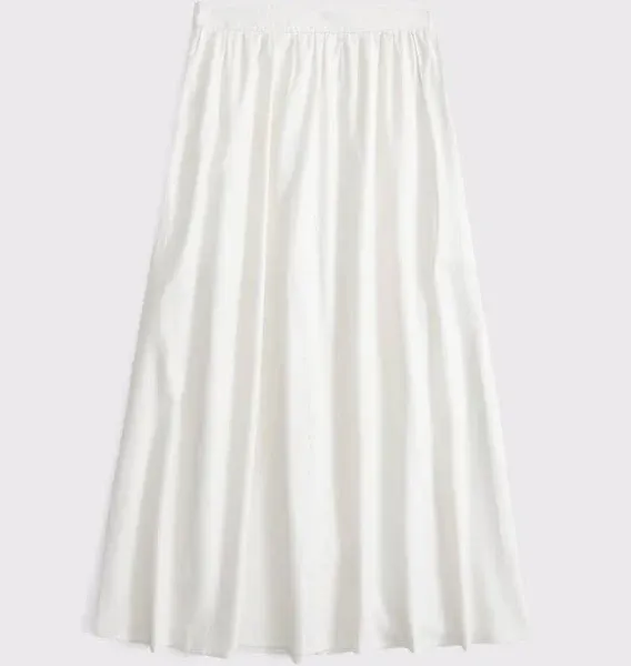 Linen-Blend Maxi Skirt