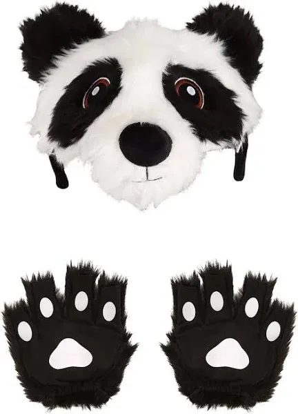 Panda Plush Headband & Paws Costume Kit