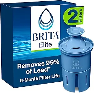W/SS Brita Filter Replacements for Water Pitchers and Dispensers, Elite, 2 Count, Blue $27.91