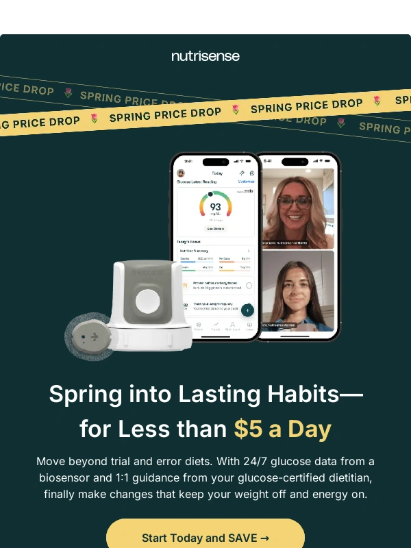NutriSense - Break the Diet Cycle — for Just $5 a Day
