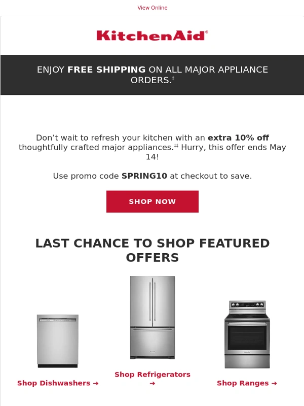 KitchenAid - Time is running out to shop May savings ⌛