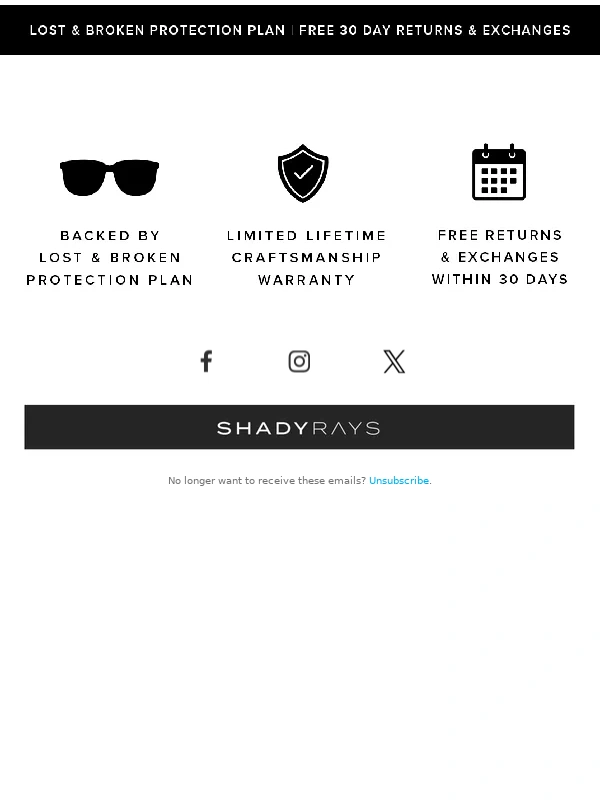 Shady Rays - The Best Day to Save 35%!