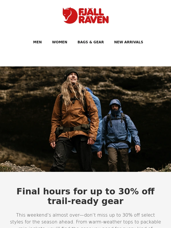 Fjallraven - Last chance for up to 30% off