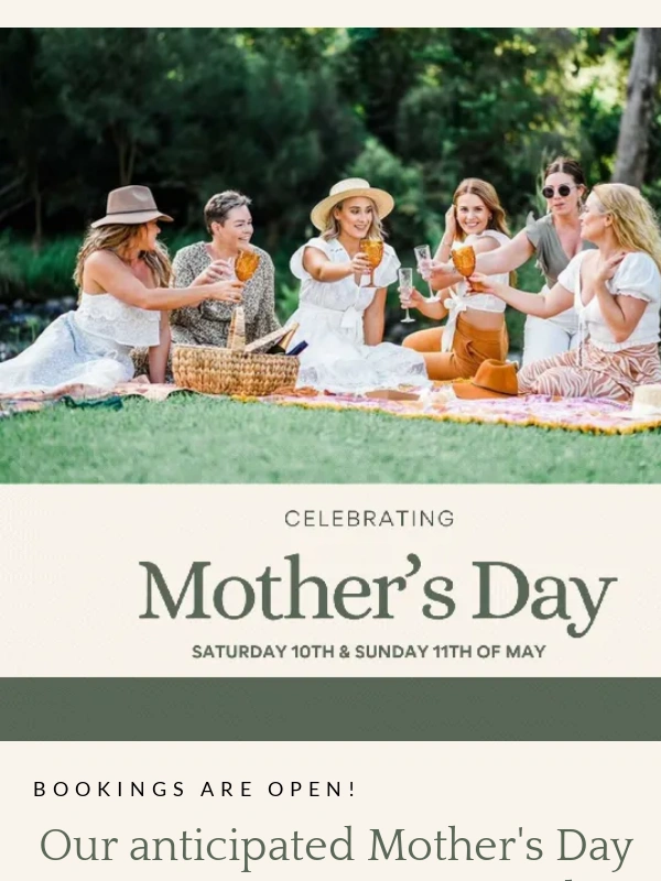Oreillys - Celebrate Mum in Style ? Pre-Order Your Mother’s Day Picnic Basket at O'Reilly's Canungra Valley Vineyards!