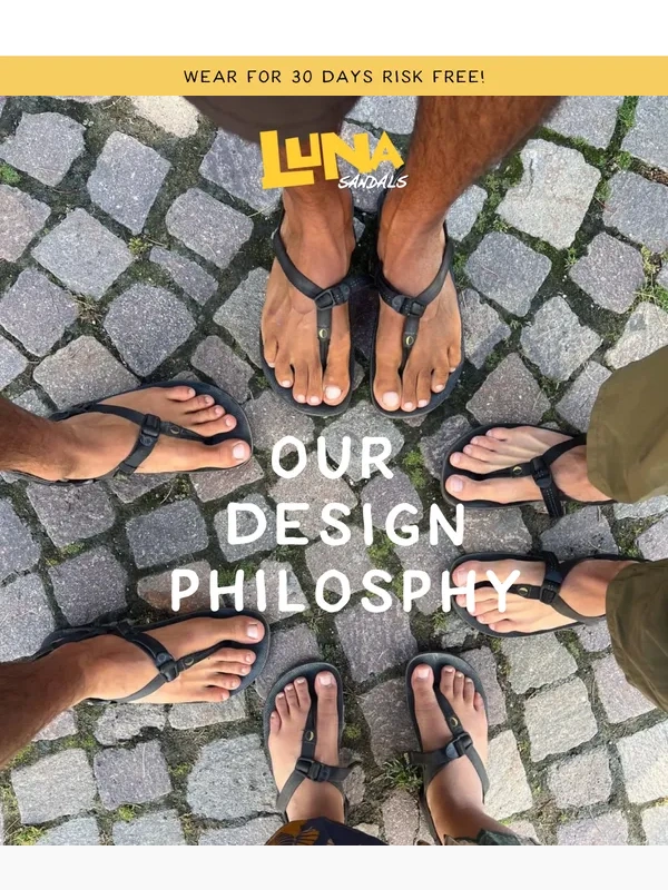 Luna Sandals - Our Design Philosophy