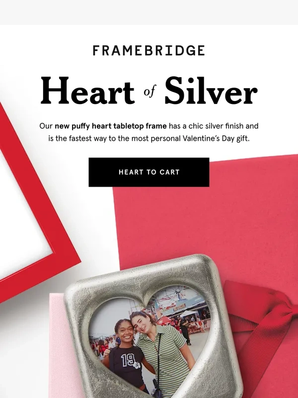 Framebridge - New! Puffy heart tabletop frame