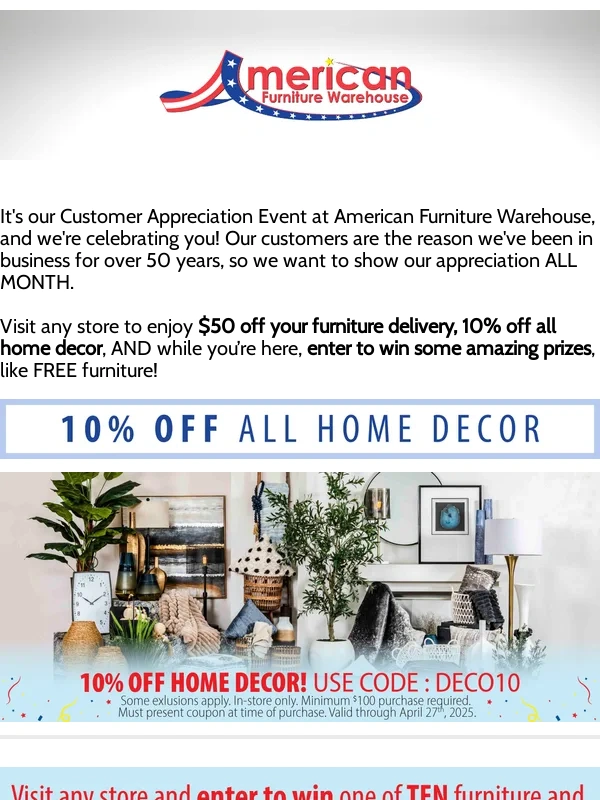 American Furniture Warehouse - ?Furniture Rewards for YOU!