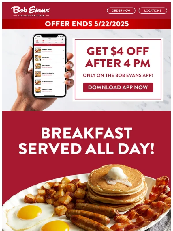 Bob Evans - Breakfast for Dinner? Yes,Please!