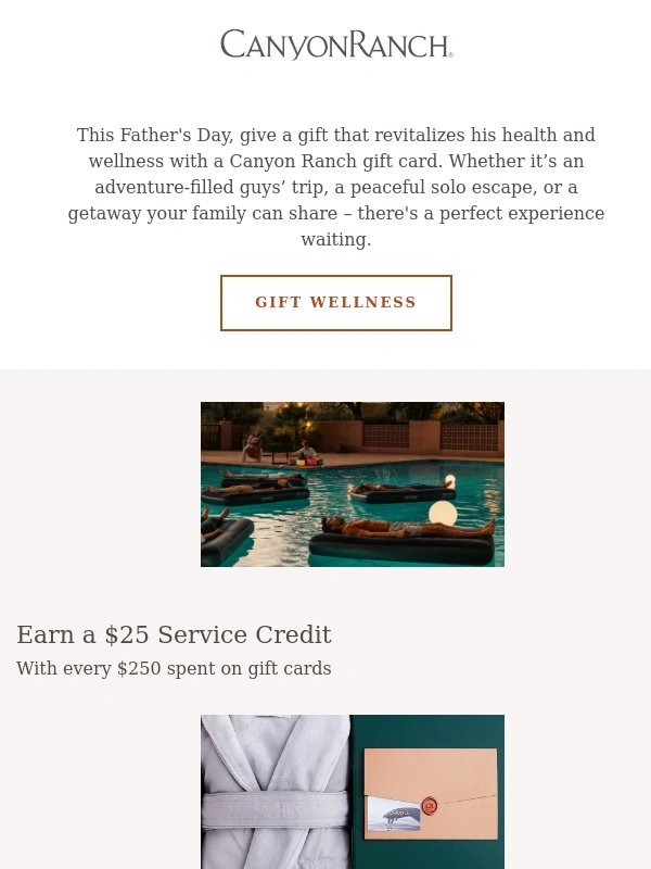 Canyon Ranch - Wellness Gifts for Dad