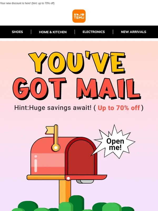 Temu - Hey! Open it or regret it! ?