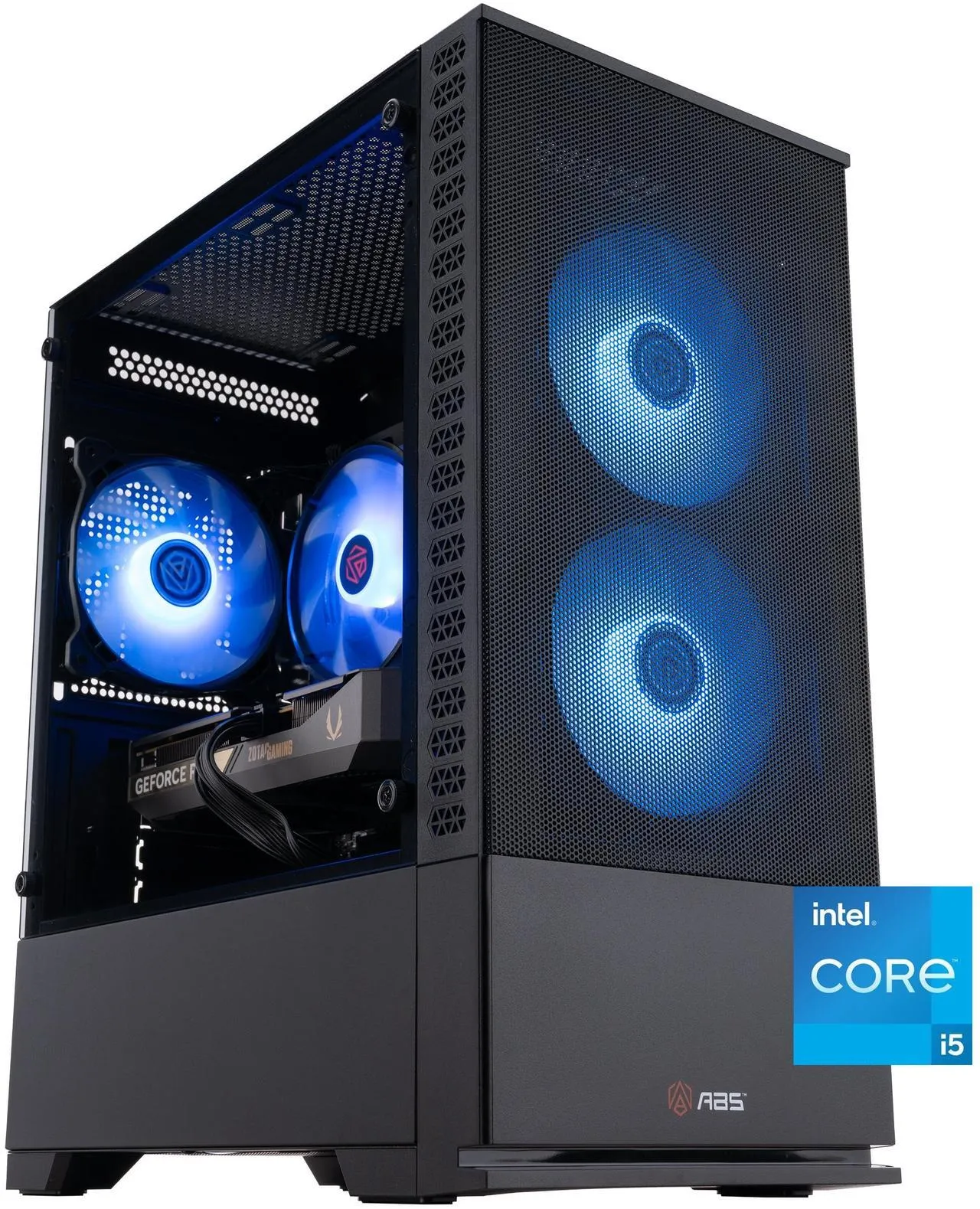 ABS Cyclone Aqua Gaming PC - Windows 11 - Intel Core i5-14400F - GeForce RTX 5060 - DLSS 4 - AI-Powered Performance - 32GB DDR4 3200MHz - 1TB M.2 NVMe SSD - CA14400F5060
