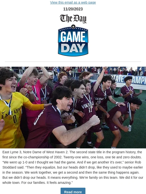 The Day - ⚽️??‍♀️ East Lyme wins boys' soccer state title