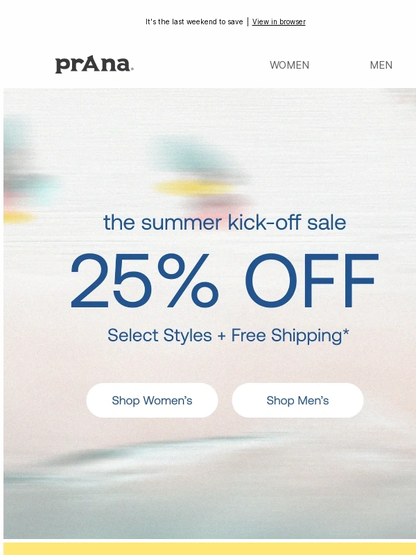 prAna - Final Days for 25% Off
