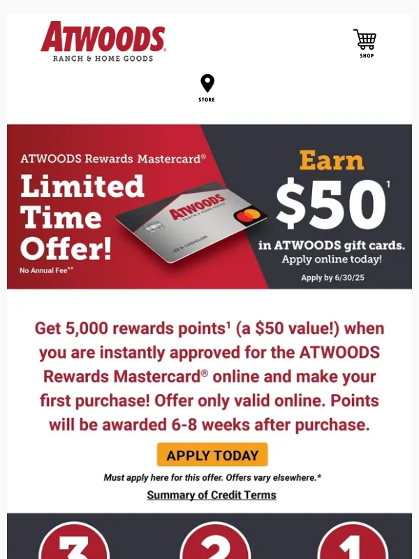 Atwoods - Don’t forget: Your $50 offer is waiting!